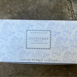 CRABTREE & Evelyn NANTUCKET AND BRIAR Bar Soap  THREE BARS!